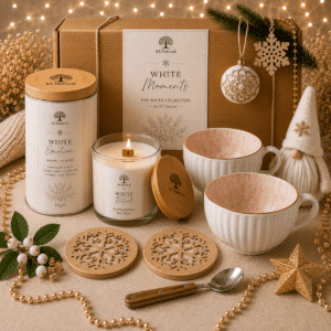 Подаръчен бутиков сет  "WHITE EMOTION" by 4A Natural с подарък крем мед портокал